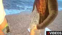 চালান সমুদ্র সৈকতে পিওভি মিলফ ফাক এবং ক্রিম্পি ধরা পড়েছে